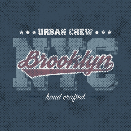 New York typography, t-shirt graphics, vectorsのイラスト素材