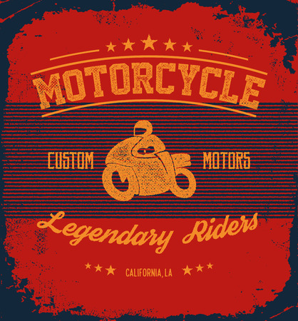 Vintage Road king t-shirt graphic with biker. Design of the vector typographic of t-shirts and for other uses. Vector illustration.のイラスト素材