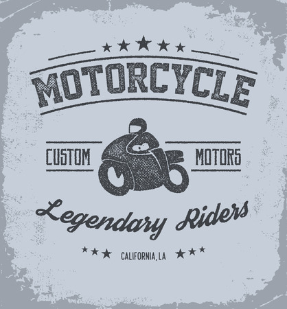 Vintage Road king t-shirt graphic with biker. Design of the vector typographic of t-shirts and for other uses. Vector illustration.のイラスト素材