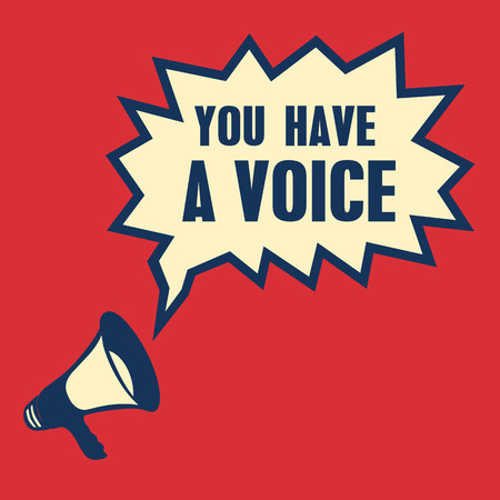 you have a voice retro speech bubble vector illuistrationのイラスト素材