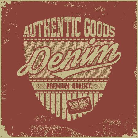 t-shirt graphic denim background grunge  illustrationのイラスト素材