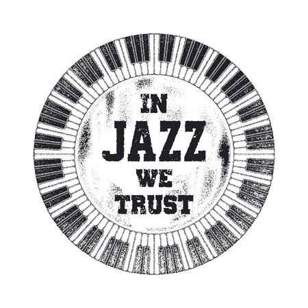 In Jazz we trust Cover design. Vector illustration.のイラスト素材