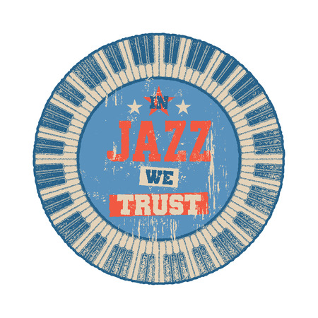 In Jazz we trust Cover design. Vector illustration.のイラスト素材