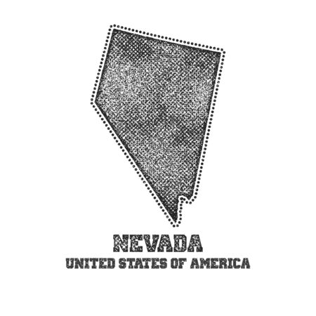 Label with map of nevada. Vector illustration.のイラスト素材