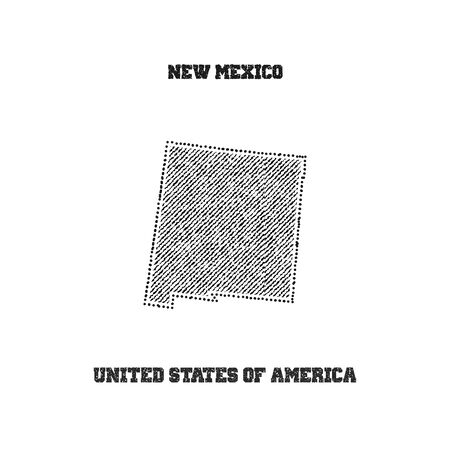 Label with map of new mexico. Vector illustration.のイラスト素材