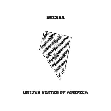 Label with map of nevada. Vector illustration.のイラスト素材