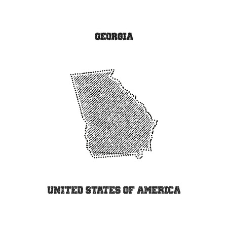 Label with map of georgia. Vector illustration.のイラスト素材