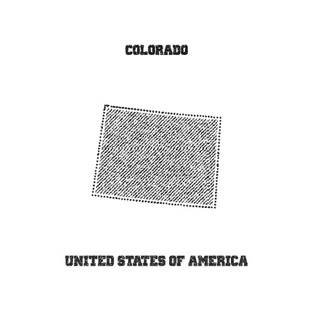 Label with map of colorado. Vector illustration.のイラスト素材