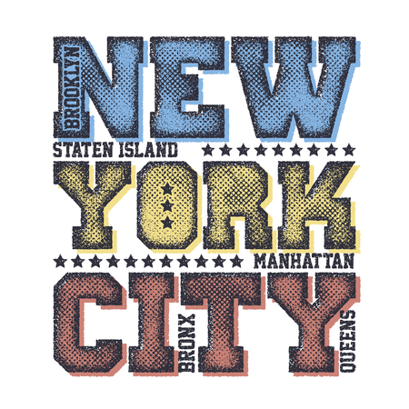 New York City Typography Graphicsのイラスト素材