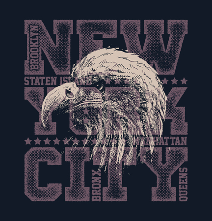 New York City Typography Graphics, T-shirt design. vector illustrationのイラスト素材