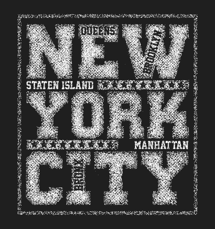New York City Typography Graphics, T-shirt design. vector illustrationのイラスト素材