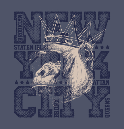 New York City Typography Graphics, T-shirt design. vector illustrationのイラスト素材
