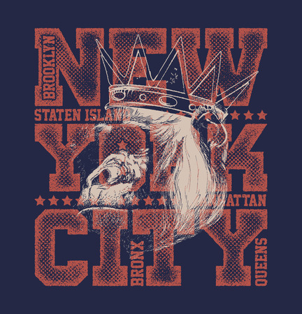 New York City Typography Graphics, T-shirt design. vector illustrationのイラスト素材