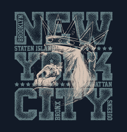 New York City Typography Graphics, T-shirt design. vector illustrationのイラスト素材