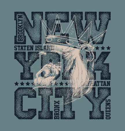 New York City Typography Graphics, T-shirt design. vector illustrationのイラスト素材