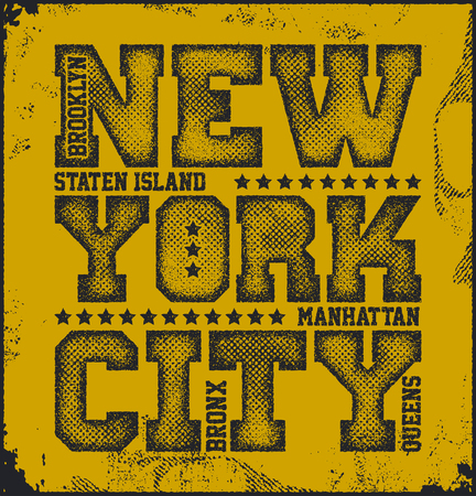 New York City Typography Graphicsのイラスト素材