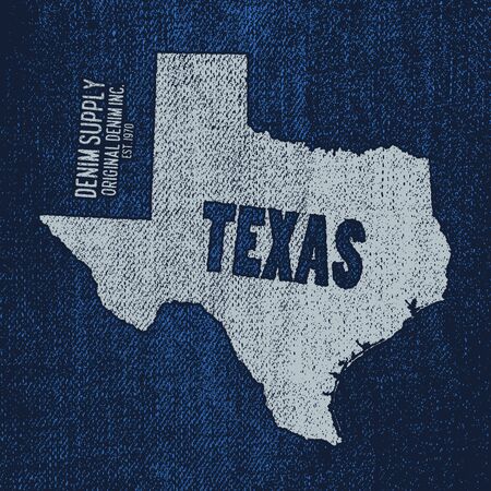Label with map of texas. Vector illustration.のイラスト素材