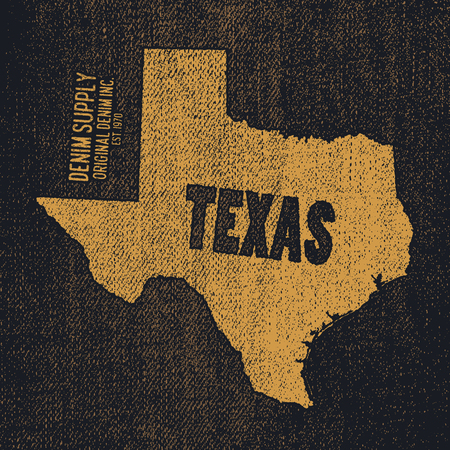 Label with map of texas. Vector illustration.のイラスト素材