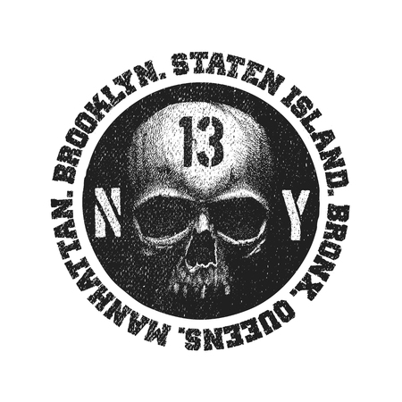 Black and white skull.のイラスト素材