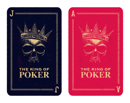 skull poker card vectorのイラスト素材