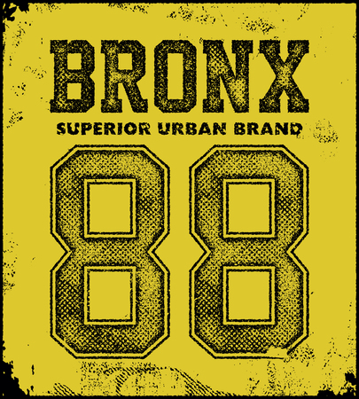 vintage bronx typography, t-shirt graphics, vector illustrationのイラスト素材