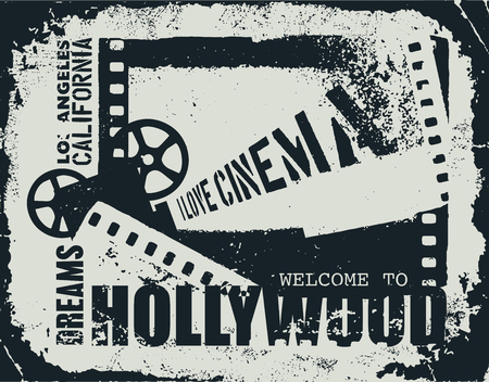 Template grunge cinema poster.のイラスト素材