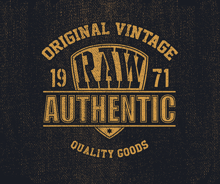 Original vintage Denim print for t-shirt. vector illustrationのイラスト素材