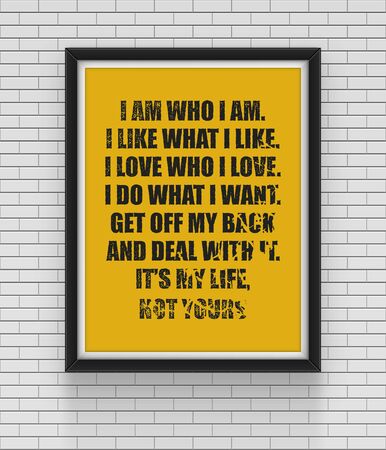 Inspirational and motivational quotes poster. Ideal for print poster, card, shirt, mug. Realistic vector illustration.の写真素材