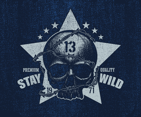 Typography vintage tee print design. Great for concert poster or music album cover of rock band.の写真素材
