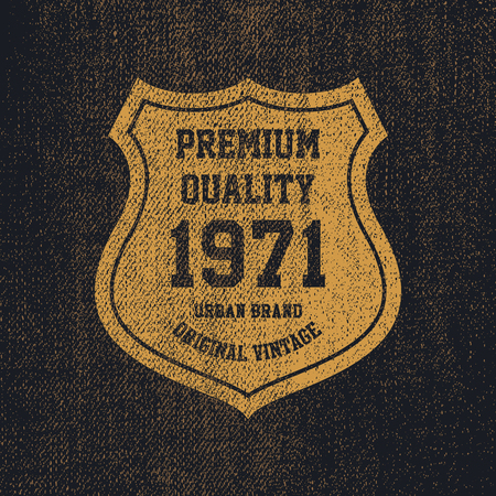 Vintage Denim typography, grunge t-shirt graphics, vintage Artwork apparel stampのイラスト素材