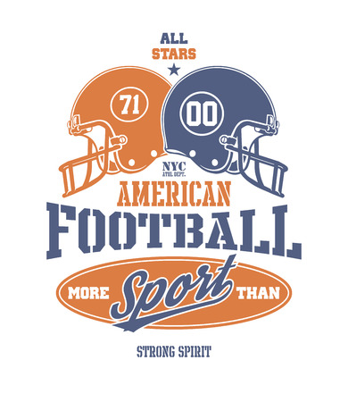 Football helmet stylized illustration.のイラスト素材