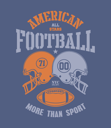 Football helmet stylized illustration.のイラスト素材