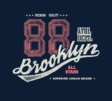 Vintage brooklyn typography, t-shirt graphics, vector illustrationの写真素材