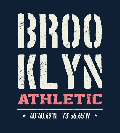 Vintage brooklyn typography, t-shirt graphics, vector illustrationの写真素材