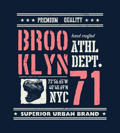 Vintage urban typography with tyrannosaurus headのイラスト素材