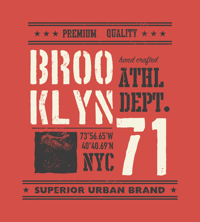 Vintage urban typography with tyrannosaurus head, t-shirt graphics, vector illustration.のイラスト素材
