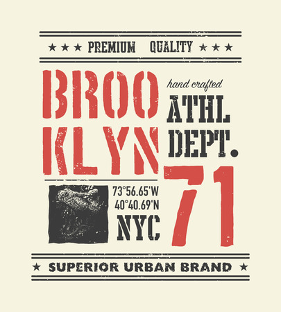 Vintage urban typography with tyrannosaurus head, t-shirt graphics, vector illustration.のイラスト素材