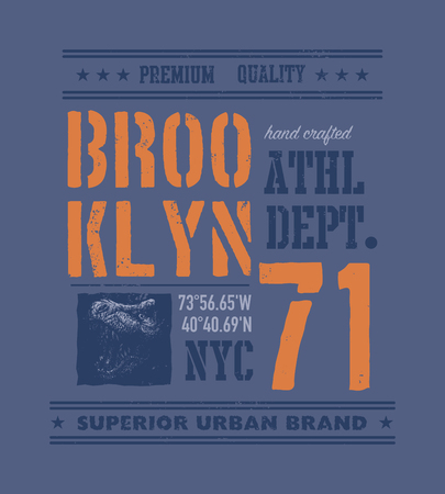 Vintage urban typography with tyrannosaurus head, t-shirt graphics, vector illustration.のイラスト素材