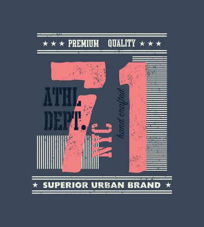 vintage urban typography, t-shirt graphics, vector illustrationの写真素材