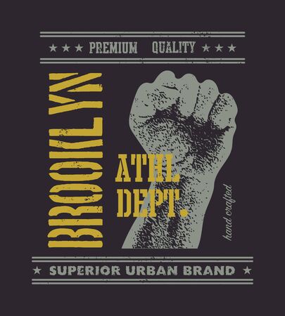 vintage urban typography, t-shirt graphics, vector illustrationのイラスト素材