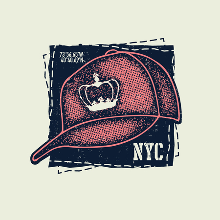 Baseball cap with crown.のイラスト素材