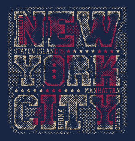 New york tee print with city streets t shirt design graphics stampのイラスト素材