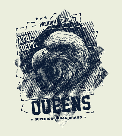 vintage urban typography, t-shirt graphics, vector illustrationのイラスト素材