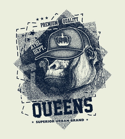 vintage urban typography, t-shirt graphicsの写真素材