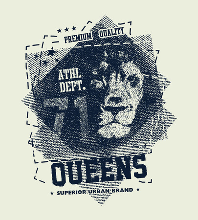 Vintage urban typography, t-shirt graphics, vector illustrationの写真素材