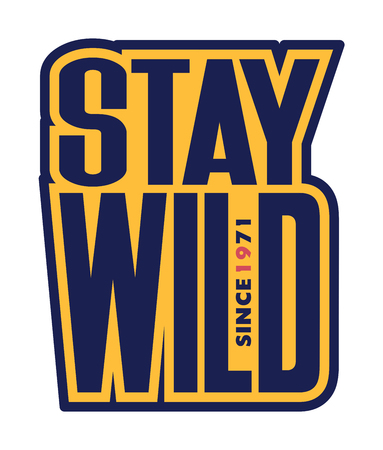 Inscription stay wild Vector background. Vector illustration.のイラスト素材