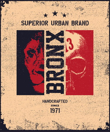 vintage urban typography, t-shirt graphics, vector illustrationの写真素材