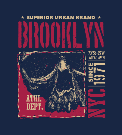 A vintage urban typography, t-shirt graphics, vector illustrationのイラスト素材