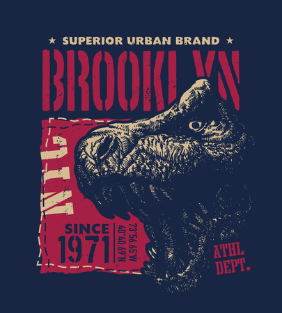 vintage urban typography, t-shirt graphics, vector illustrationの写真素材