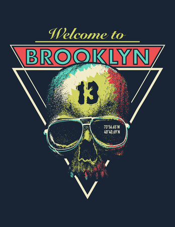 Vintage urban typography t-shirt graphics, vector illustration.のイラスト素材